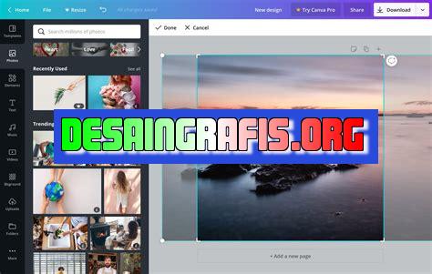 cara crop gambar di canva